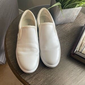 Cole Haan White Leather Grand Slip-On Shoes EUC